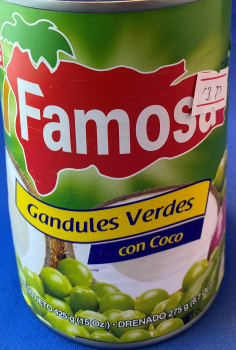 LAFAMOSA, GUANDULES VERDES CON COCO 425 G